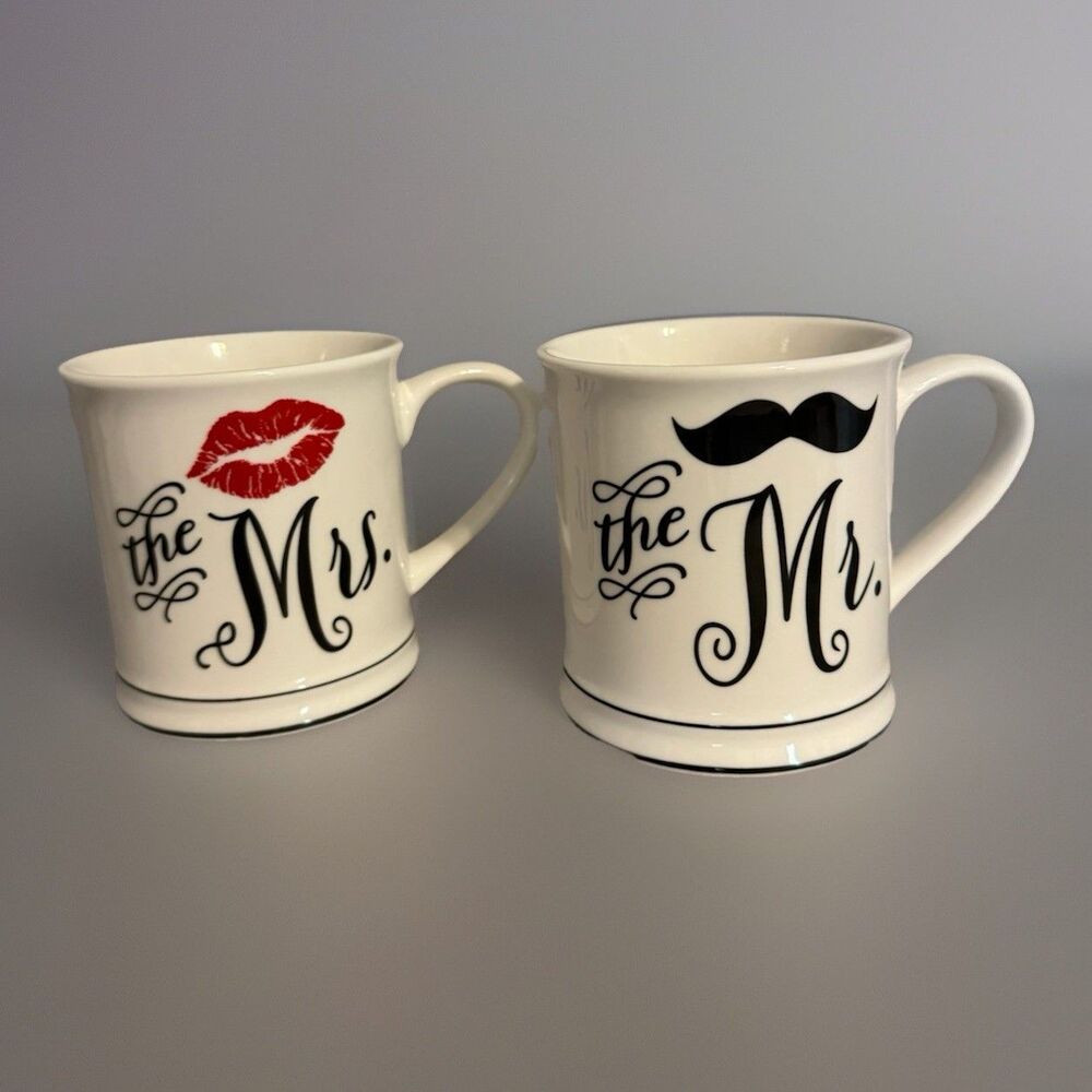 Home Essentials "The Mr." & "The Mrs." Bride & Groom coffee mug set